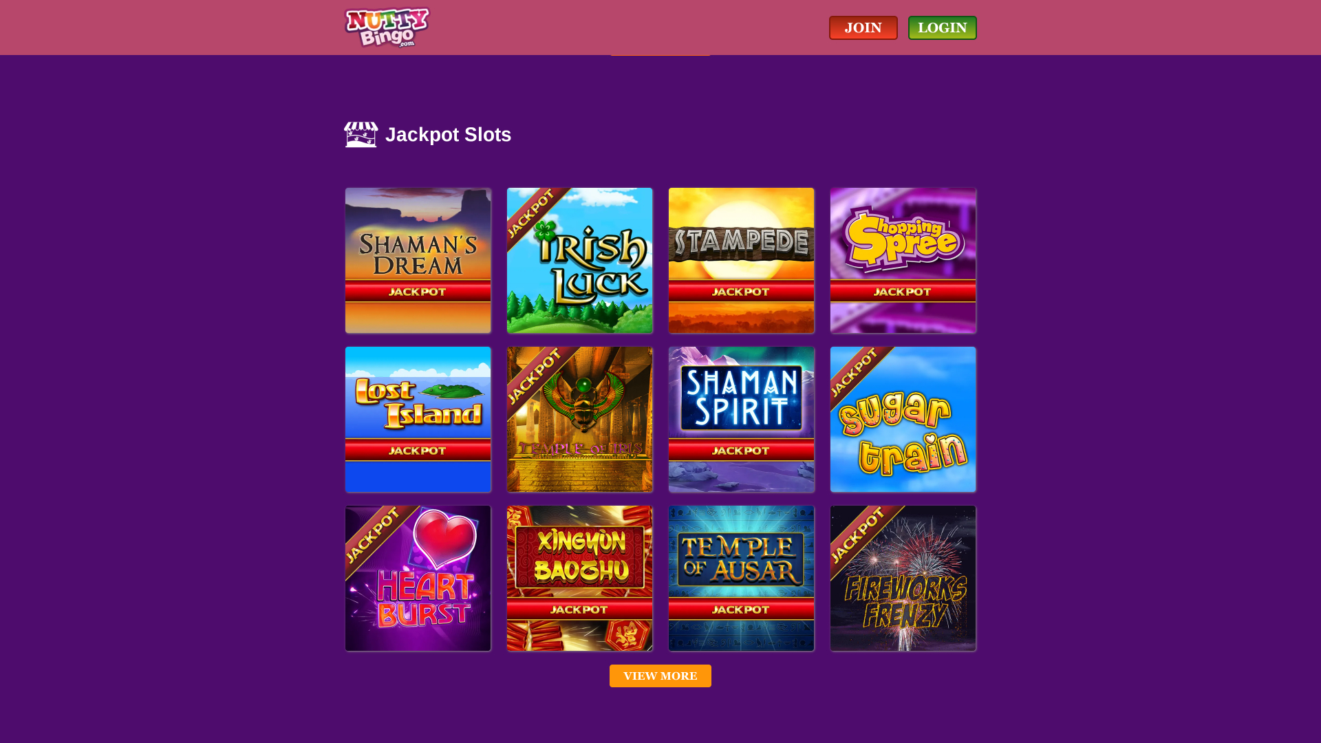 Jackpot desktop del casinò Nutty Bingo
