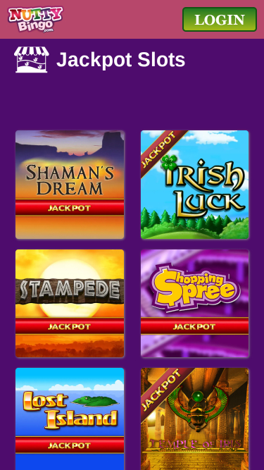 Jackpot mobile del casinò Nutty Bingo