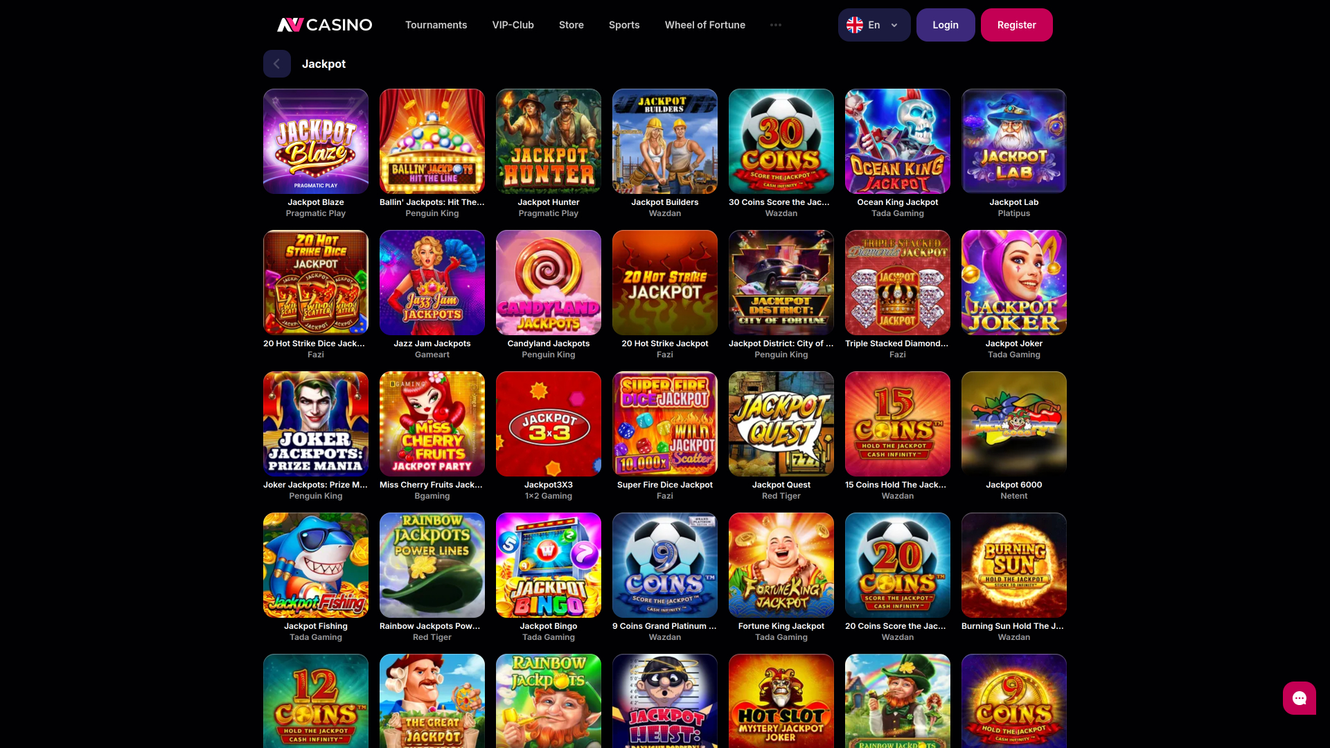 Jackpot de bureau du casino NV