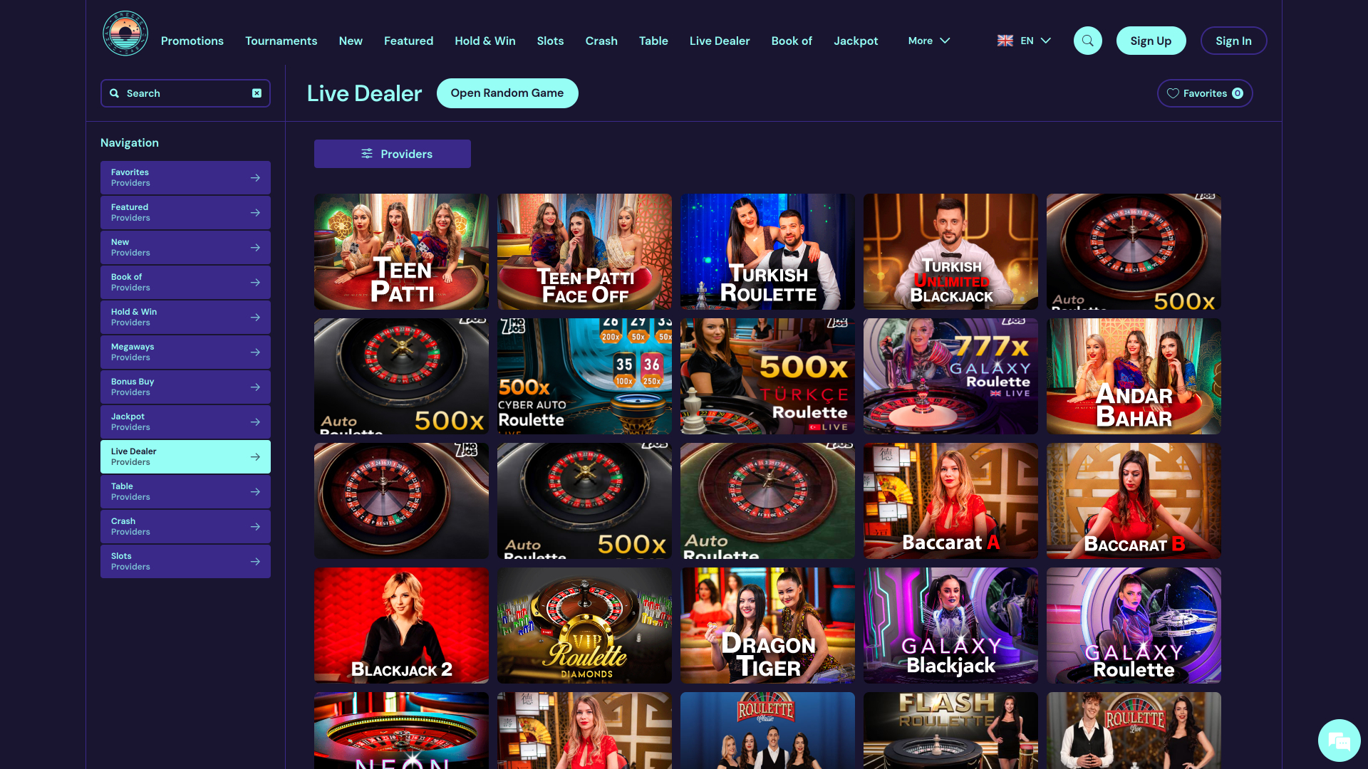 Casino Ocean Breeze sur ordinateur avec croupier en direct