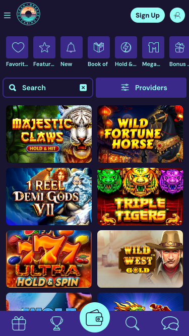 Jeux mobiles du casino Ocean Breeze