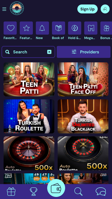 Casino mobile Ocean Breeze avec croupier en direct