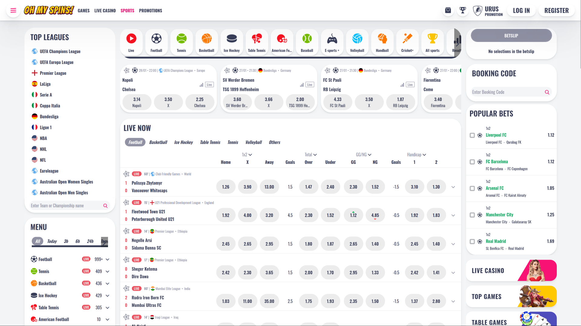 Oh My Spins Casino Jeux de hasard sur ordinateur