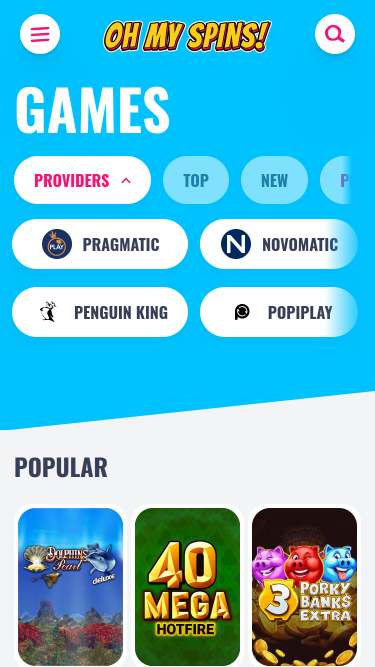 Développeurs du jeu mobile Oh My Spins Casino