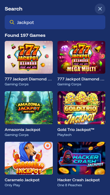 Jackpot mobile du casino OhMyZino