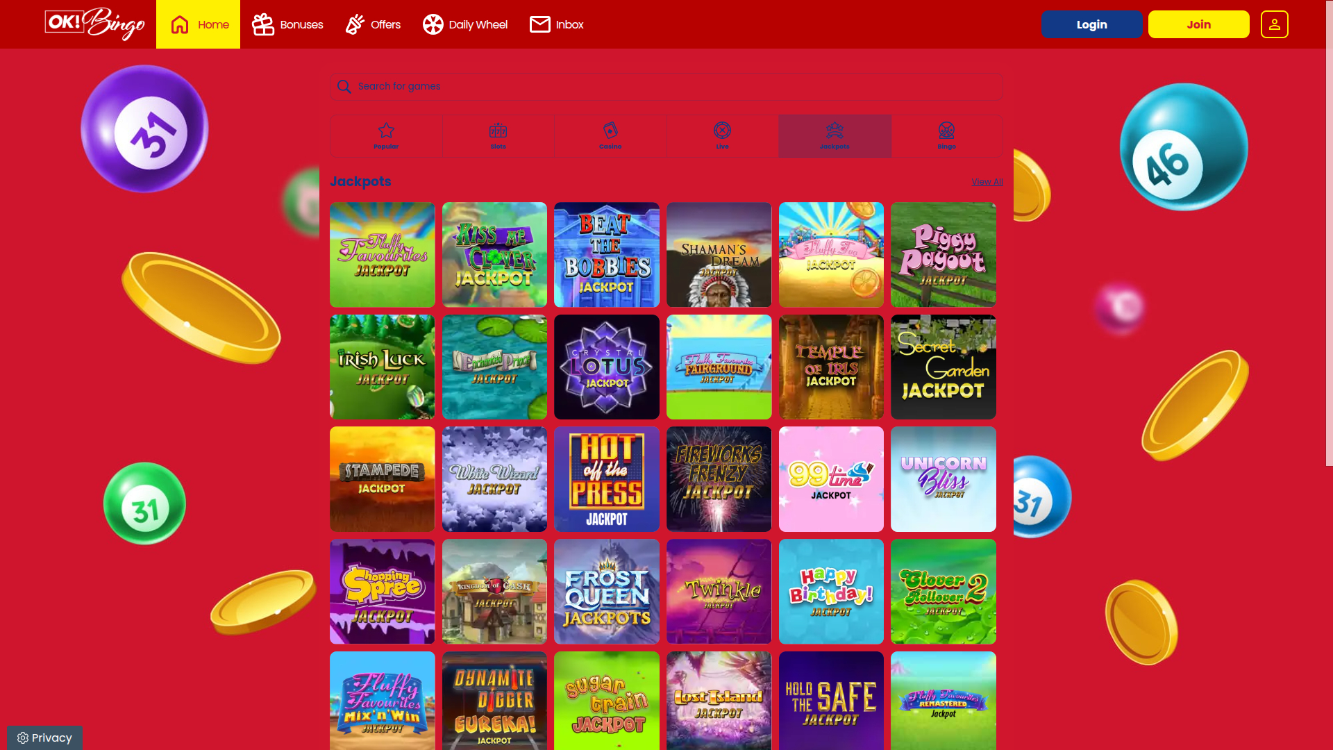 Ok Bingo Casino Джекпот для компьютера