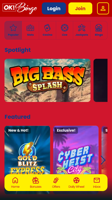 Мобильные игры казино Ok Bingo
