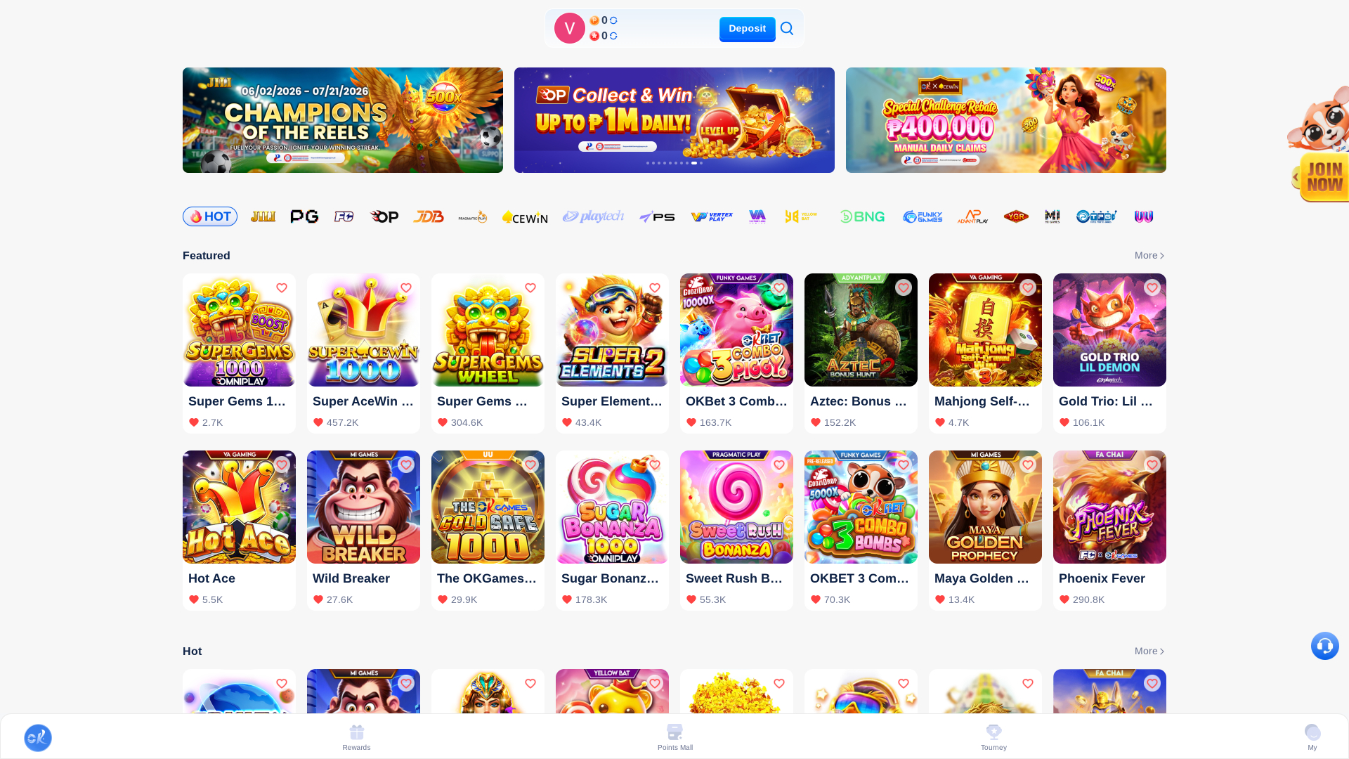 Разработчики игр для казино OKBet (настольная версия)