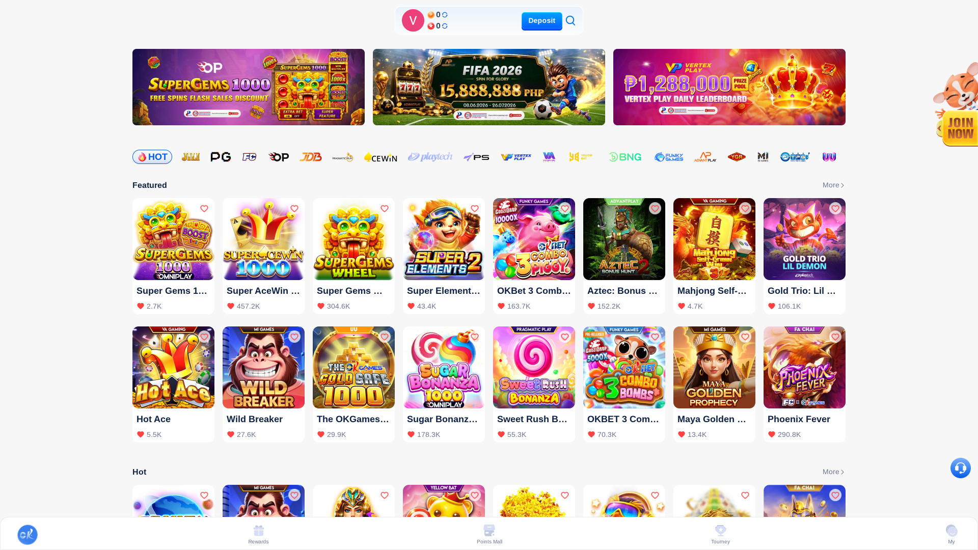 Игры казино OKBet для настольных компьютеров