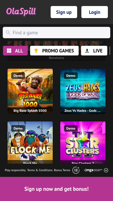 Jeux mobiles du casino Olaspill