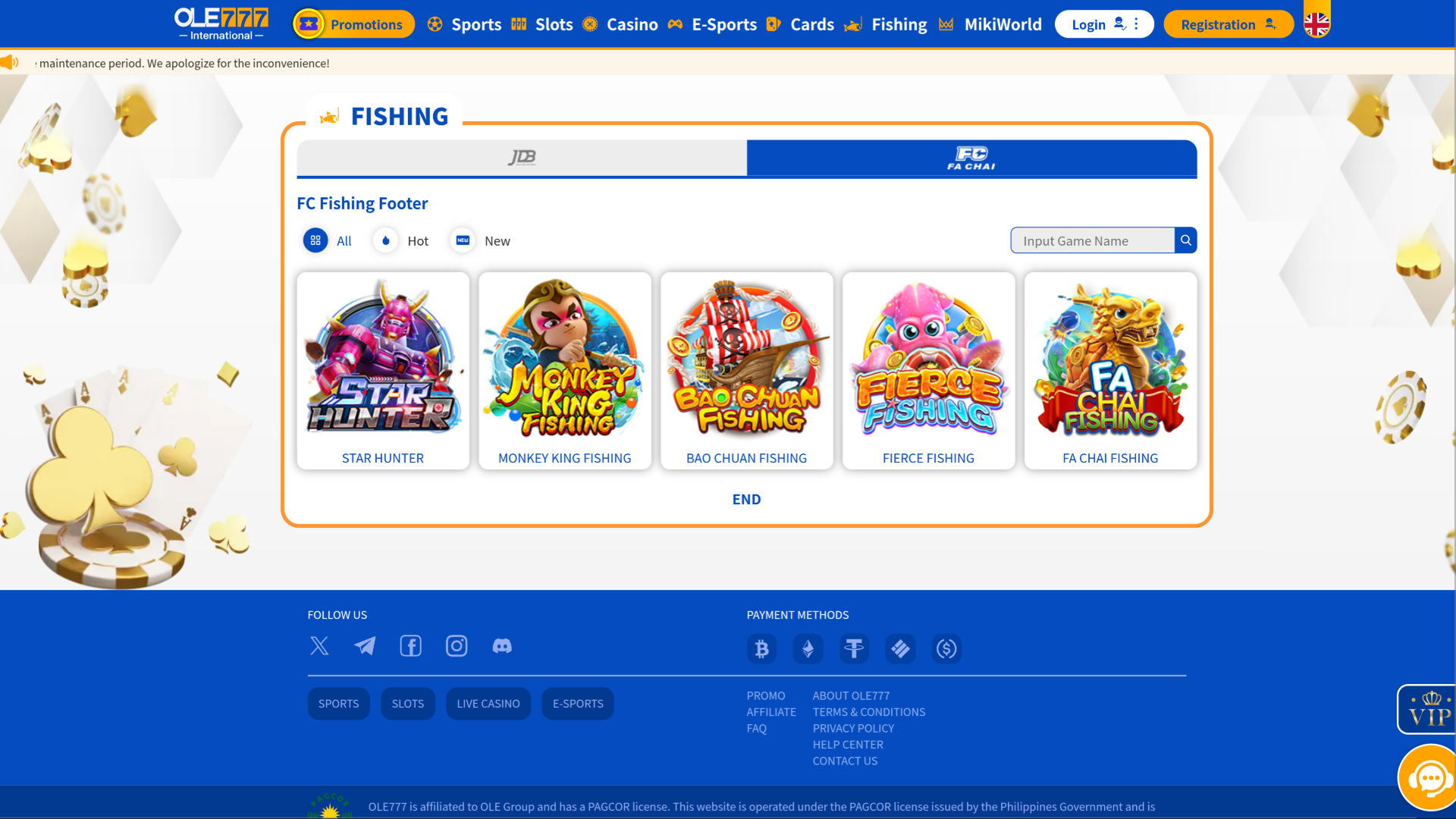 Juegos de pesca de escritorio del casino Ole777