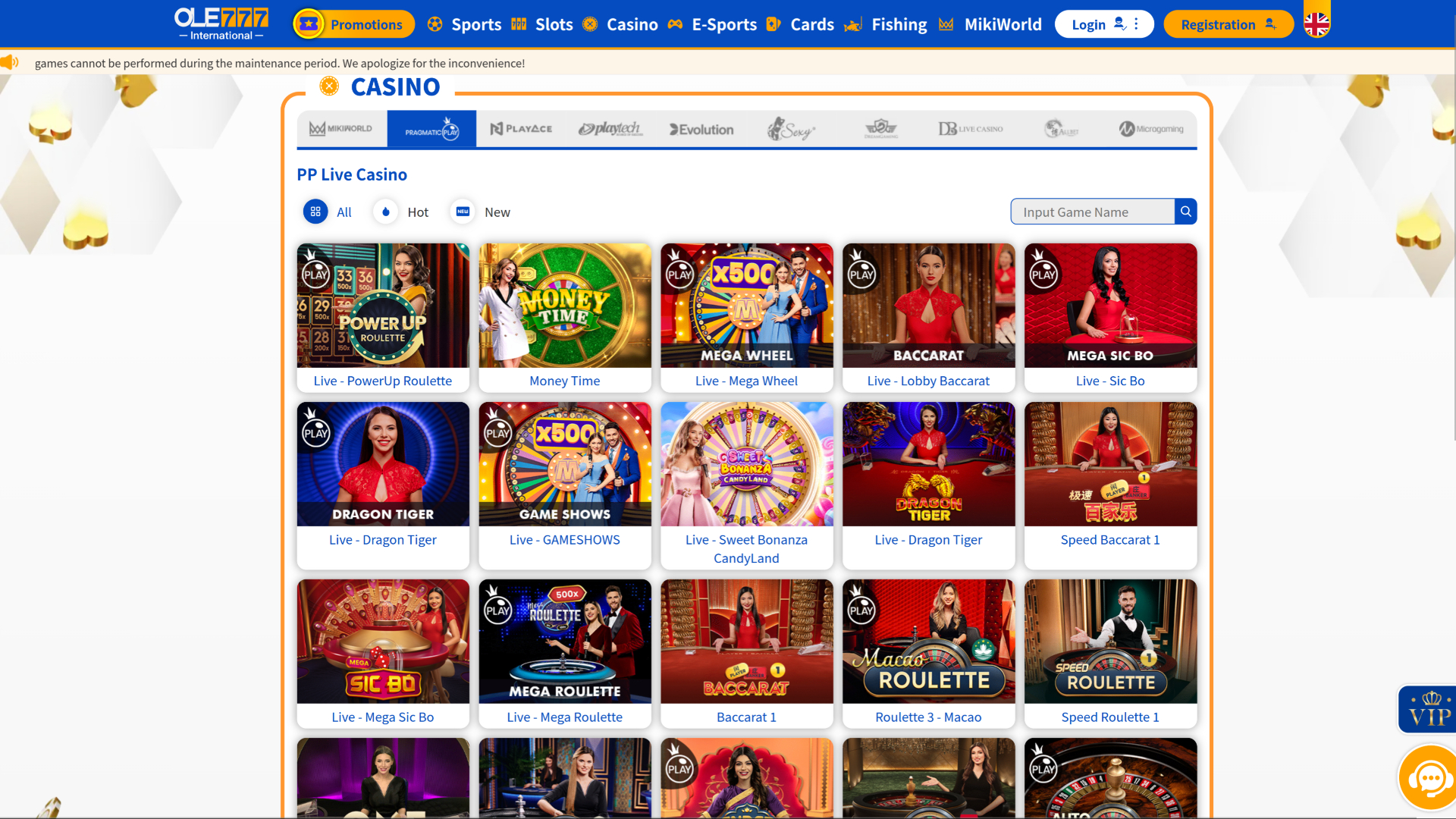 Casino Ole777 con crupier en vivo de escritorio