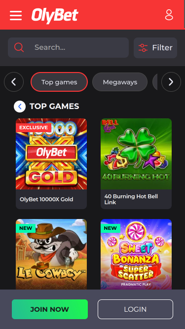 Olybet Casino Mobile Games