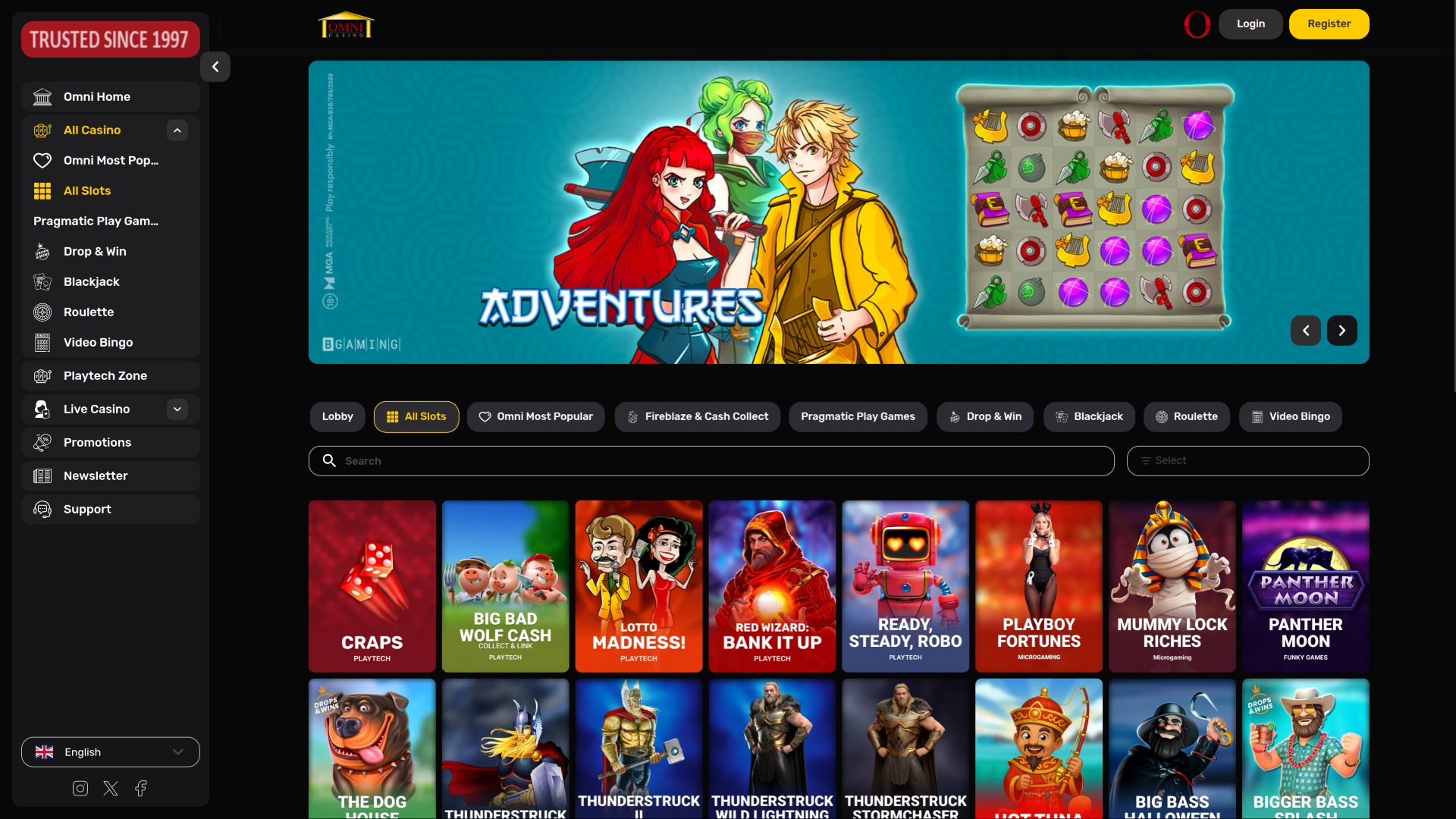 Omni Casino Desktop Games
