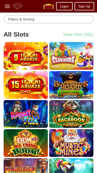 Jeux mobiles Omni Casino