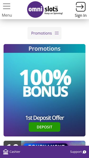 Omni Slots Casino Mobile Promotions