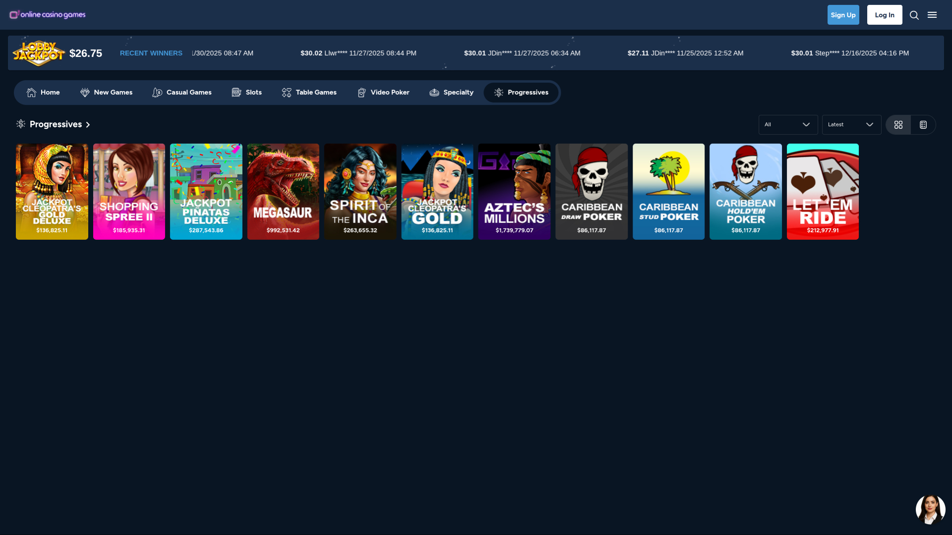 Online-Casino-Spiele Desktop-Jackpot