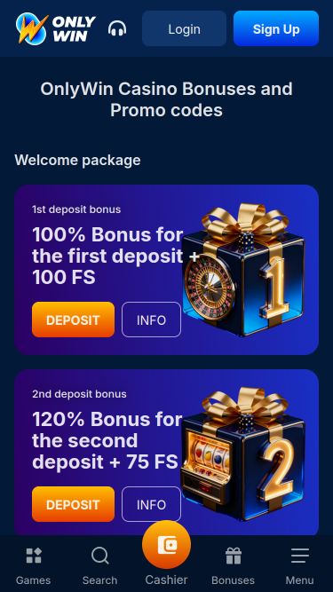 Promozioni Only Win Casino Mobile