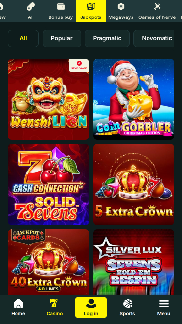 Jackpot mobile du casino Optibet
