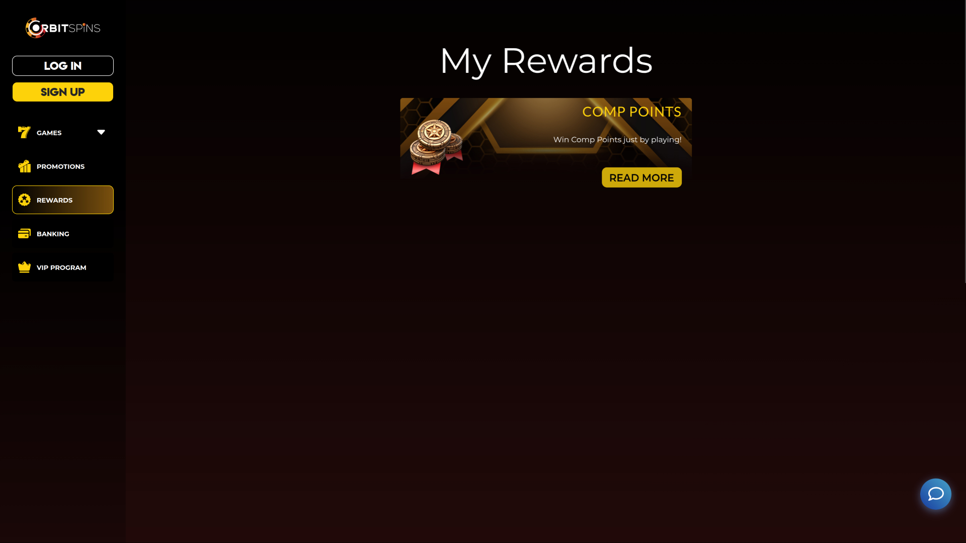 Orbit Spins Casino Desktop Rewards