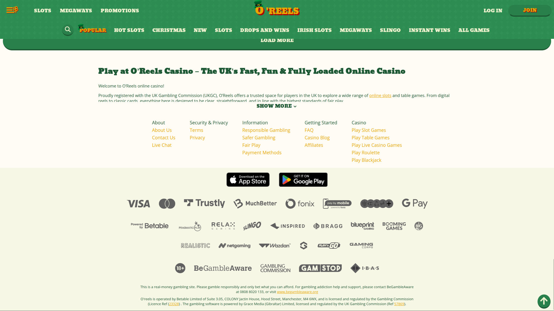 Desarrolladores de juegos de escritorio de Oreels Casino