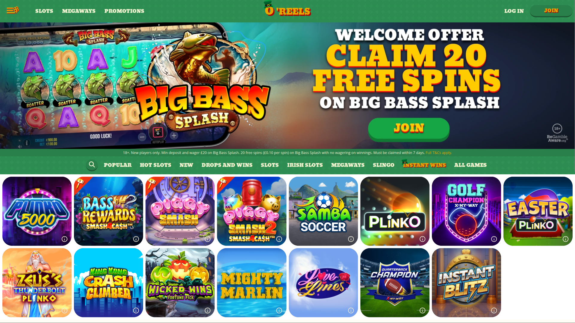 Gains instantanés sur ordinateur de bureau du casino Oreels