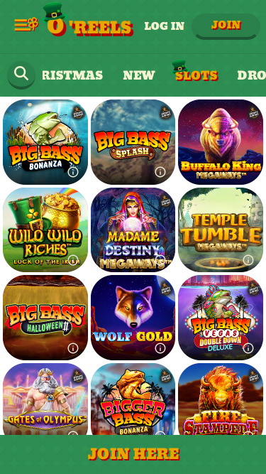 Juegos móviles de Oreels Casino