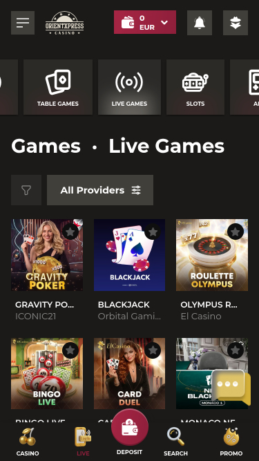 OrientXpress Casino Mobile Live-Dealer