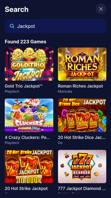 Jackpot mobile du casino OrionsBet