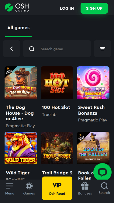 Giochi per cellulari del casinò Osh