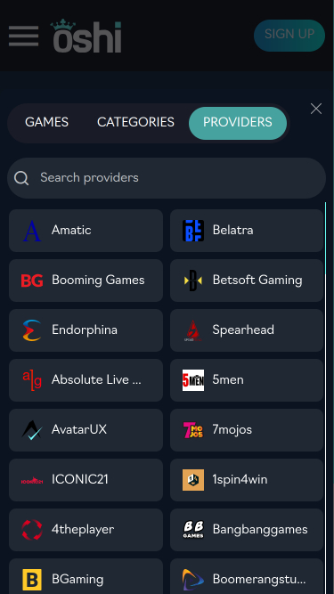 Développeurs du jeu mobile Oshi Casino