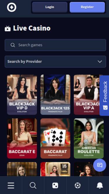 Casino Otherworld avec croupiers en direct