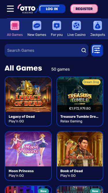 Jeux mobiles Otto Casino