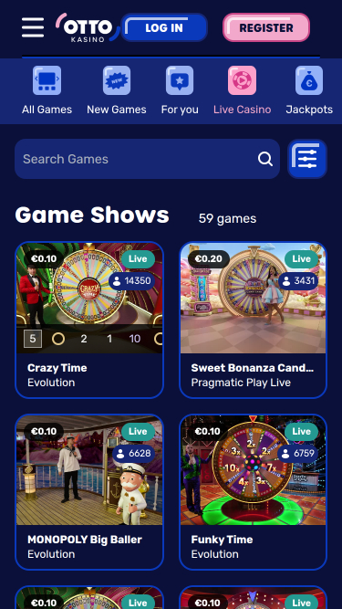 Croupier en Direct Mobile d’Otto Kasino