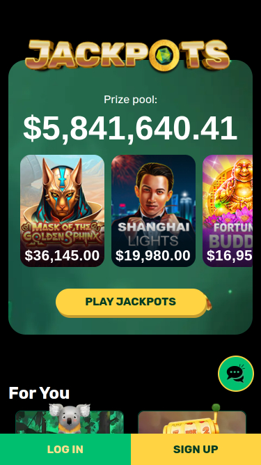 Jackpot mobile du casino Ozwin