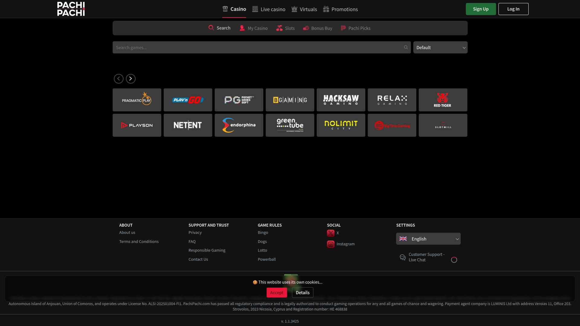 PachiPachi Casino Desktop-Spielentwickler