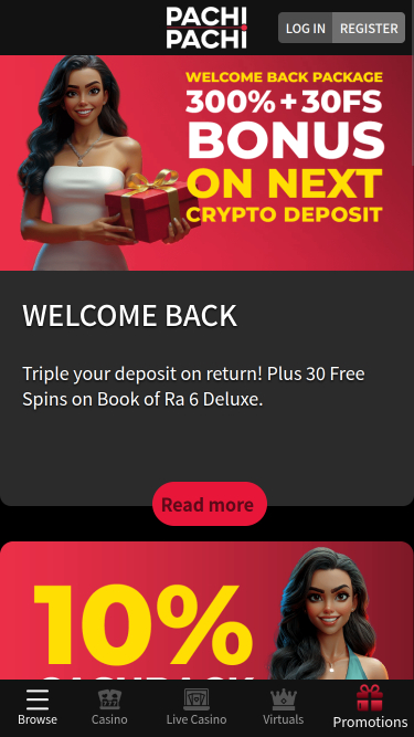 PachiPachi Casino Mobile-Aktionen