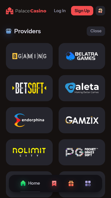 Разработчики мобильных игр для Palace Casino