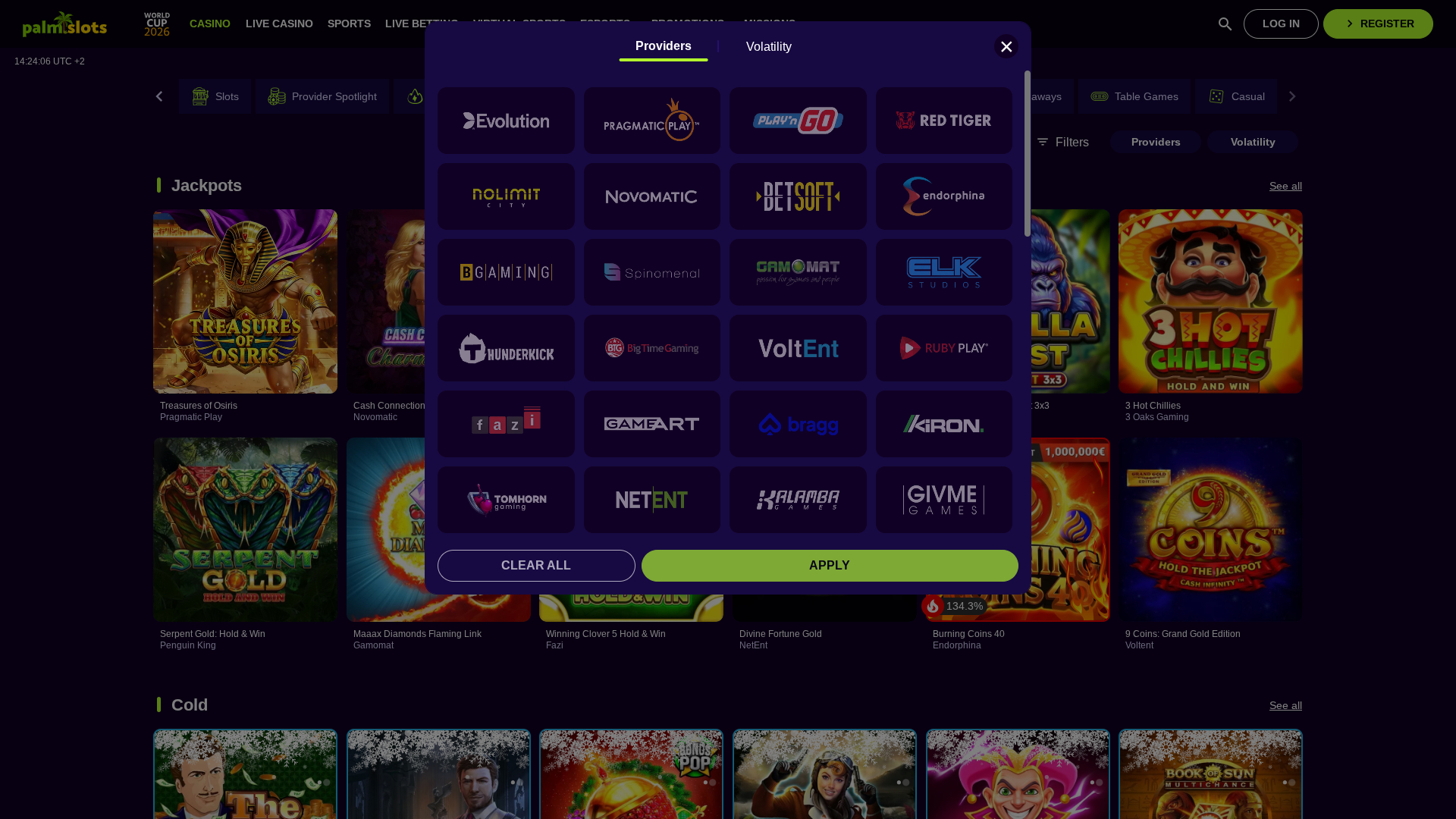  Palmslots Casino Desktop Game Developers