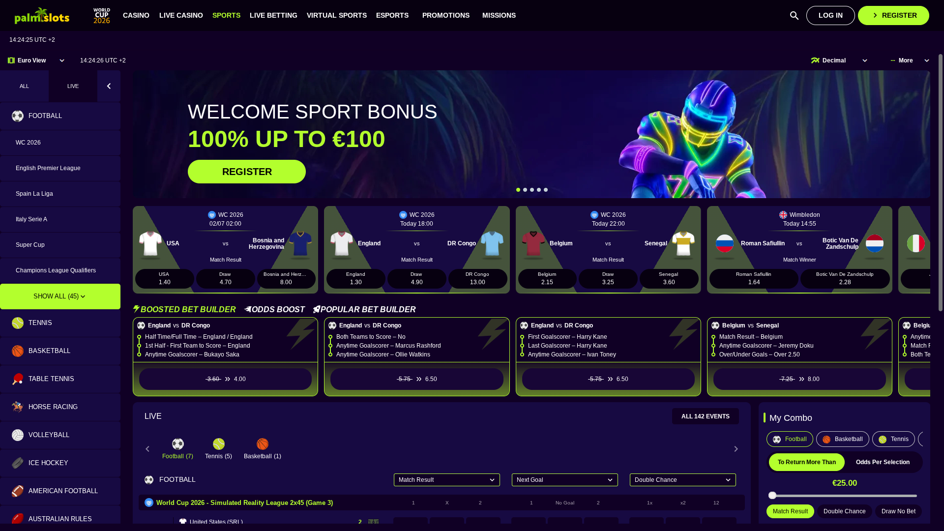  Palmslots Casino Desktop Sports Betting