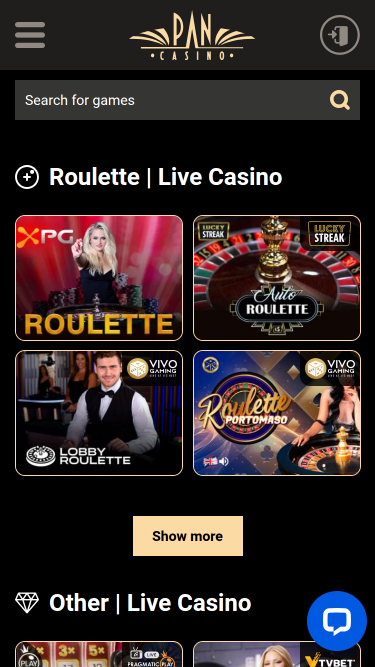 Casino móvil con crupier en vivo