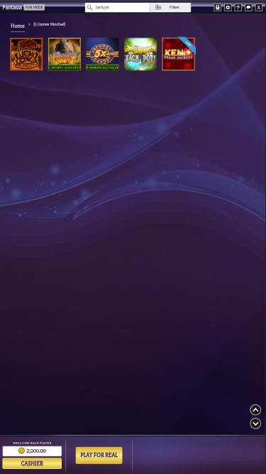 Jackpot mobile di Pantasia Casino