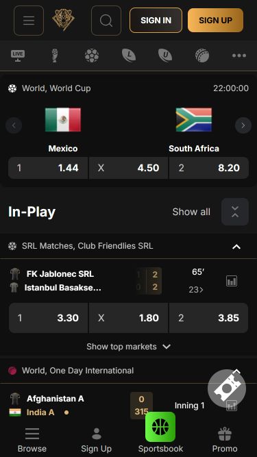 Sports mobiles du casino PantherBet