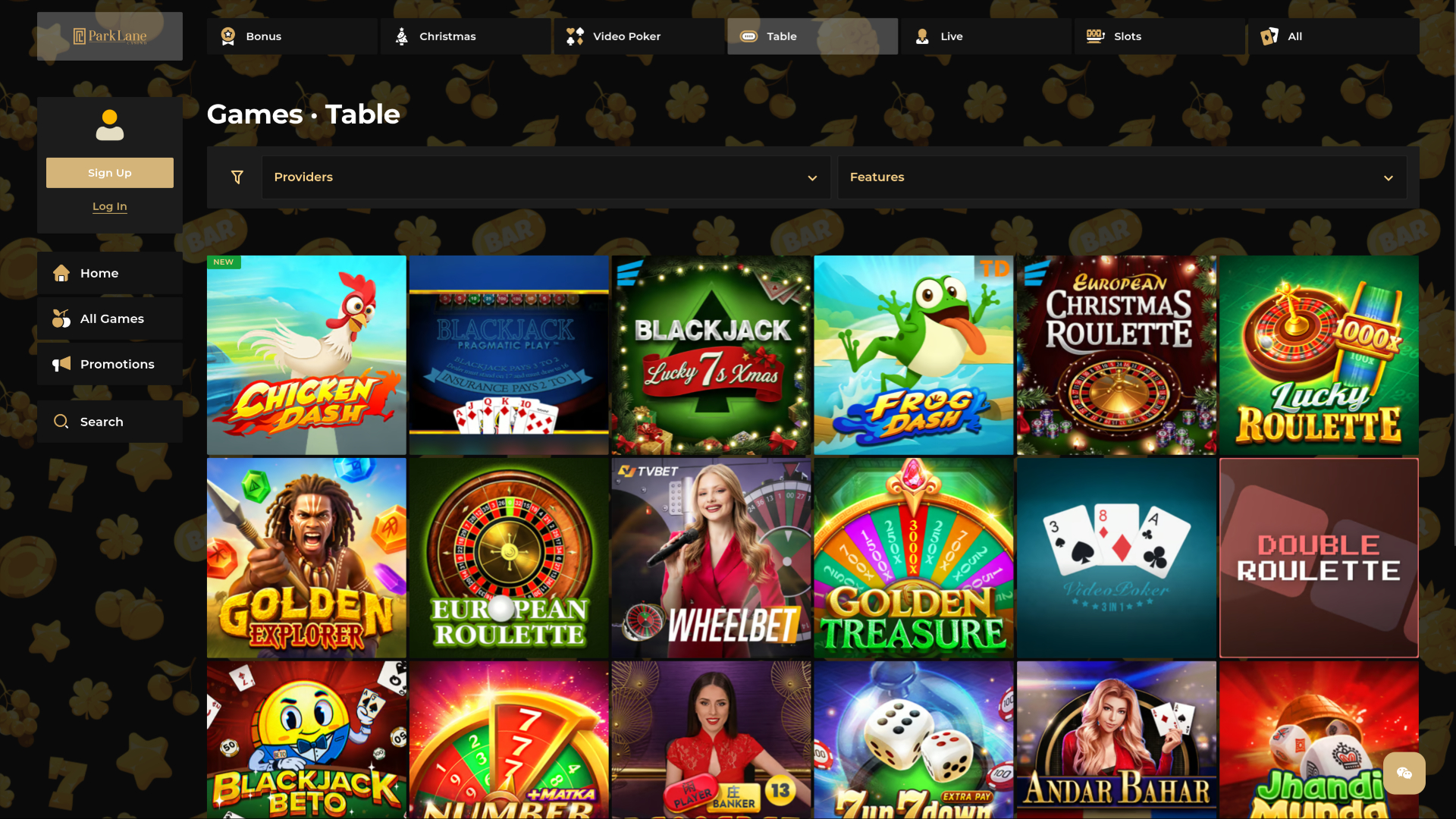 Park Lane Casino Desktop Table Games