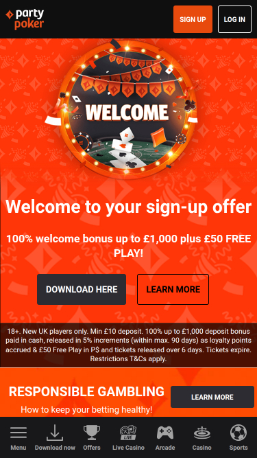 PartyPoker Mobile Poker