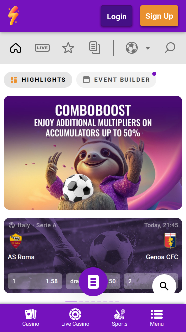 Sports mobiles du casino PartySpins