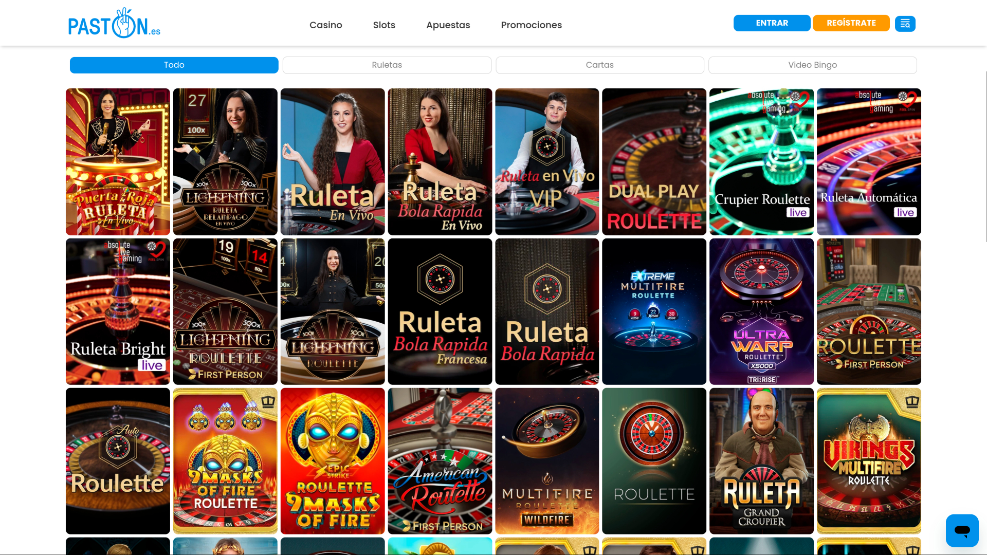 Paston Desktop Croupier dal Vivo