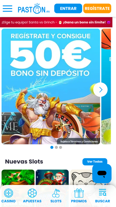 Homepage di Paston Mobile