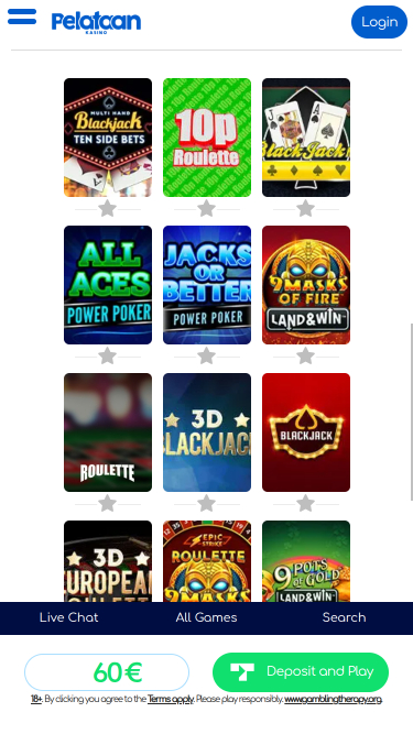 Pelataan Casino Mobile Jeux de Table