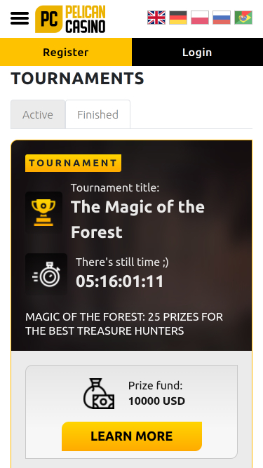 Tournois mobiles du casino Pelican